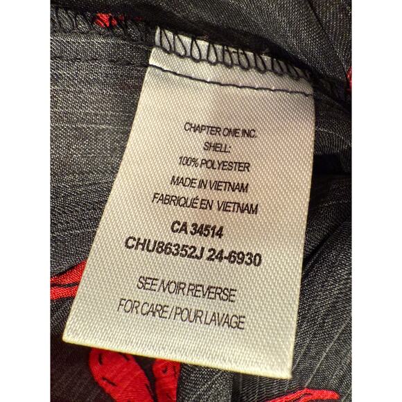 Haver London NEW 2X Plus Black Red Semi Sheer Flowy Blouse Work Career Church - Picture 4 of 7